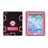For iPad 2 3 4 PC  Silicone Hit Color Armor Case Tri proof Shockproof Dustproof Anti fall Protective Cover  Mint green   rose red