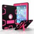 For iPad 2 3 4 PC  Silicone Hit Color Armor Case Tri proof Shockproof Dustproof Anti fall Protective Cover  Gray   rose red