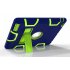 For iPad 2 3 4 PC  Silicone Hit Color Armor Case Tri proof Shockproof Dustproof Anti fall Protective Cover  Navy blue   yellow green