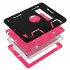 For iPad 2 3 4 PC  Silicone Hit Color Armor Case Tri proof Shockproof Dustproof Anti fall Protective Cover  Black   rose red
