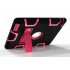 For iPad 2 3 4 PC  Silicone Hit Color Armor Case Tri proof Shockproof Dustproof Anti fall Protective Cover  Black   rose red