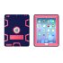 For iPad 2 3 4 PC  Silicone Hit Color Armor Case Tri proof Shockproof Dustproof Anti fall Protective Cover  Navy   Rose red