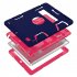 For iPad 2 3 4 PC  Silicone Hit Color Armor Case Tri proof Shockproof Dustproof Anti fall Protective Cover  Navy   Rose red