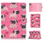 For iPad 5/6/7/8/9-iPad Pro9.7-iPad 9.7 Laptop Protective Case Color Painted Smart Stay PU Cover <span style='color:#F7840C'>Caring</span> dog