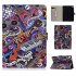 For iPad 5 6 7 8 9 iPad Pro9 7 iPad 9 7 Laptop Protective Case Color Painted Smart Stay PU Cover Graffiti