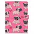 For iPad Pro 11 Laptop Protective Case Smart Stay Color Painted PU Cover with Front Snap Caring dog