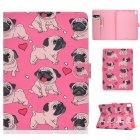 For iPad Pro 11 Laptop Protective Case Smart Stay Color Painted PU Cover with Front Snap <span style='color:#F7840C'>Caring</span> dog