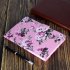 For iPad Pro 11 Laptop Protective Case Smart Stay Color Painted PU Cover with Front Snap Pink flower