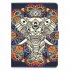 For iPad Pro 11 Laptop Protective Case Smart Stay Color Painted PU Cover with Front Snap Fun elephant