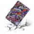 For iPad Pro 11 Laptop Protective Case Smart Stay Color Painted PU Cover with Front Snap Graffiti