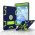 For iPad air2 iPad 6 iPad pro 9 7 2016 PC  Silicone Hit Color Armor Case Tri proof Shockproof Dustproof Anti fall Protective Cover  Navy blue   yellow green