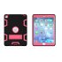For iPad air2 iPad 6 iPad pro 9 7 2016 PC  Silicone Hit Color Armor Case Tri proof Shockproof Dustproof Anti fall Protective Cover  Black   rose red
