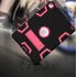 For iPad air2 iPad 6 iPad pro 9 7 2016 PC  Silicone Hit Color Armor Case Tri proof Shockproof Dustproof Anti fall Protective Cover  Black   rose red