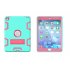 For iPad air2 iPad 6 iPad pro 9 7 2016 PC  Silicone Hit Color Armor Case Tri proof Shockproof Dustproof Anti fall Protective Cover  Black   blue