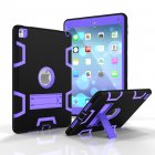 For iPad air2 iPad 6 iPad pro 9 7 2016 PC  Silicone Hit Color Armor Case Tri proof Shockproof Dustproof Anti fall Protective Cover  Black   purple