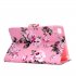 For iPad mini 1 2 3 4 5 Laptop Protective Case Frront Snap Color Painted Smart Stay PU Cover Pink flower