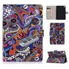 For iPad mini 1/2/3/4/5 Laptop Protective Case Frront Snap Color Painted Smart Stay PU Cover Graffiti