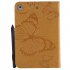 For iPad mini 1 2 3 4 Fashion Butterfly Embossed PU Leather Magnetic Closure Stand Case Auto Wake Sleep Cover with Pen Slot green