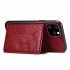 For iPhone 11 11 Pro 11 Pro Max Cellphone Smart Shell 2 in 1 Textured PU Leather Shock Absorption Anti Fall Card Holder Stand Function Phone Cover coffee