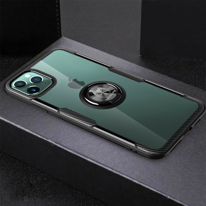 For iPhone 11 Pro max Magnetic Shockproof Ring Holder TPU Protective Case Cover black_iPhone11 Pro max