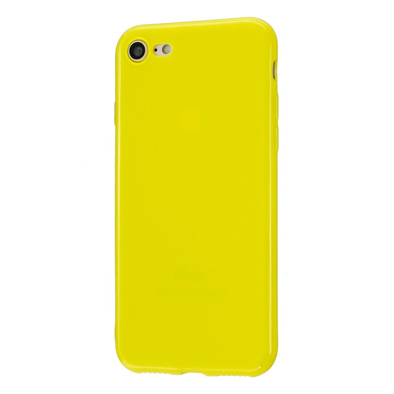 For iPhone 5/5S/SE/6/6S/6 Plus/6S Plus/7/8/7 Plus/8 Plus Cellphone Cover Soft TPU Bumper Protector Phone Shell Lemon yellow