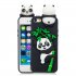 For iPhone 5 5S SE 6 6S 6 Plus 6S Plus 7 8 7 Plus 8 Plus Phone Case 3D Cartoon Panda Bamboo Cellphone Back Shell Shockproof Smartphone Cover Pink
