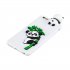 For iPhone 5 5S SE 6 6S 6 Plus 6S Plus 7 8 7 Plus 8 Plus Phone Case 3D Cartoon Panda Bamboo Cellphone Back Shell Shockproof Smartphone Cover White