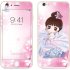 For iPhone 6 6S 2 5D Arc Edge Cartoon Flower Fairy Style Front   Rear Colorful Full Protective Tempered Glass Film