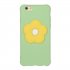 For iPhone 6 6S 6 Plus 6S Plus 7 8 7 Plus 8 Plus Cellphone Cover Moblie Phone Case TPU Shell with Fresh Flower Back  Green