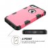 For iPhone 6 6S PC  Silicone 2 in 1 Hit Color Tri proof Shockproof Dustproof Anti fall Protective Cover Back Case Rose red   black