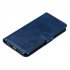 For iPhone 6 plus 6S plus 7 plus 8 plus Wallet type Cute Cartoon Embossed Happy Cat PU Leather Protective Phone Case with Buckle   Bracket blue