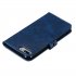 For iPhone 6 plus 6S plus 7 plus 8 plus Wallet type Cute Cartoon Embossed Happy Cat PU Leather Protective Phone Case with Buckle   Bracket blue