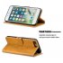 For iPhone 6 plus   6S plus   7 plus   8 plus Denim Pattern Solid Color Flip Wallet PU Leather Protective Phone Case with Buckle   Bracket yellow