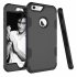 For iPhone 6 plus 6S plus PC  Silicone 2 in 1 Hit Color Tri proof Shockproof Dustproof Anti fall Protective Cover Back Case black