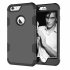 For iPhone 6 plus 6S plus PC  Silicone 2 in 1 Hit Color Tri proof Shockproof Dustproof Anti fall Protective Cover Back Case black