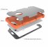 For iPhone 6 plus 6S plus PC  Silicone 2 in 1 Hit Color Tri proof Shockproof Dustproof Anti fall Protective Cover Back Case Gray   orange