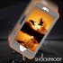 For iPhone 6 plus 6S plus PC  Silicone 2 in 1 Hit Color Tri proof Shockproof Dustproof Anti fall Protective Cover Back Case Gray   orange
