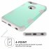 For iPhone 6 plus 6S plus PC  Silicone 2 in 1 Hit Color Tri proof Shockproof Dustproof Anti fall Protective Cover Back Case Mint green   gray