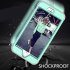 For iPhone 6 plus 6S plus PC  Silicone 2 in 1 Hit Color Tri proof Shockproof Dustproof Anti fall Protective Cover Back Case Mint green   gray