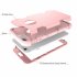 For iPhone 6 plus 6S plus PC  Silicone 2 in 1 Hit Color Tri proof Shockproof Dustproof Anti fall Protective Cover Back Case Rose gold