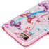 For iPhone 7 8 3D Coloured Painted Full Protective Cover with Button Card Slots Bracket Lanyard