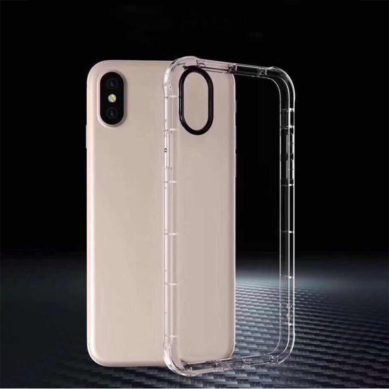 For iPhone 7/8/7Plus/8Plus/X/6/6s/I5/5S/SE Transparent TPU Shockproof Full Protection Back Case Cove