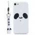 For iPhone 7 8 Cute Coloured Painted TPU Anti scratch Non slip Protective Cover Back Case with Lanyard