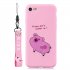 For iPhone 7 8 Cute Coloured Painted TPU Anti scratch Non slip Protective Cover Back Case with Lanyard