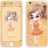 For iPhone 7 8 plus 2 5D Arc Edge Cartoon Flower Fairy Style Front   Rear Colorful Full Protective Tempered Glass Film