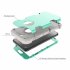 For iPhone 7 PC  Silicone 2 in 1 Hit Color Tri proof Shockproof Dustproof Anti fall Protective Cover Back Case Mint green   gray