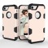 For iPhone 7 PC  Silicone 2 in 1 Hit Color Tri proof Shockproof Dustproof Anti fall Protective Cover Back Case Gold   black