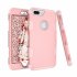 For iPhone 7 plus PC  Silicone 2 in 1 Hit Color Tri proof Shockproof Dustproof Anti fall Protective Cover Back Case Rose gold