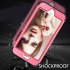 For iPhone 7 plus PC  Silicone 2 in 1 Hit Color Tri proof Shockproof Dustproof Anti fall Protective Cover Back Case Rose red   black