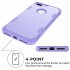 For iPhone 7 plus PC  Silicone 2 in 1 Hit Color Tri proof Shockproof Dustproof Anti fall Protective Cover Back Case purple